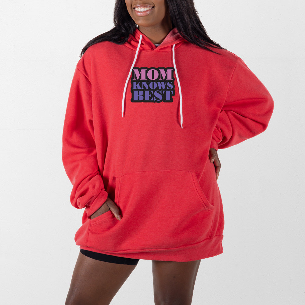 Heather Red Mom Knows Best Giant Hoodie