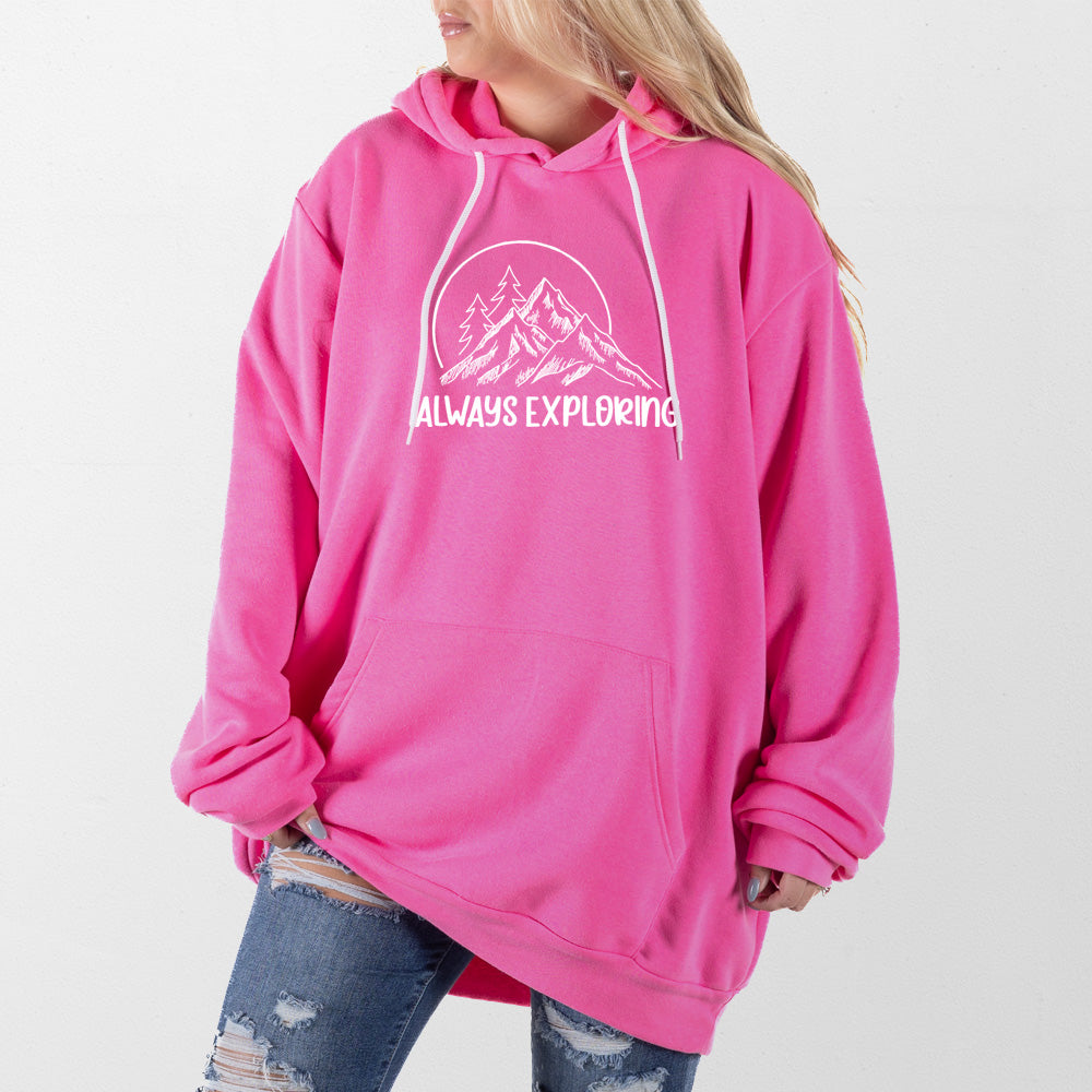 Hot Pink Always Exploring Giant Hoodie