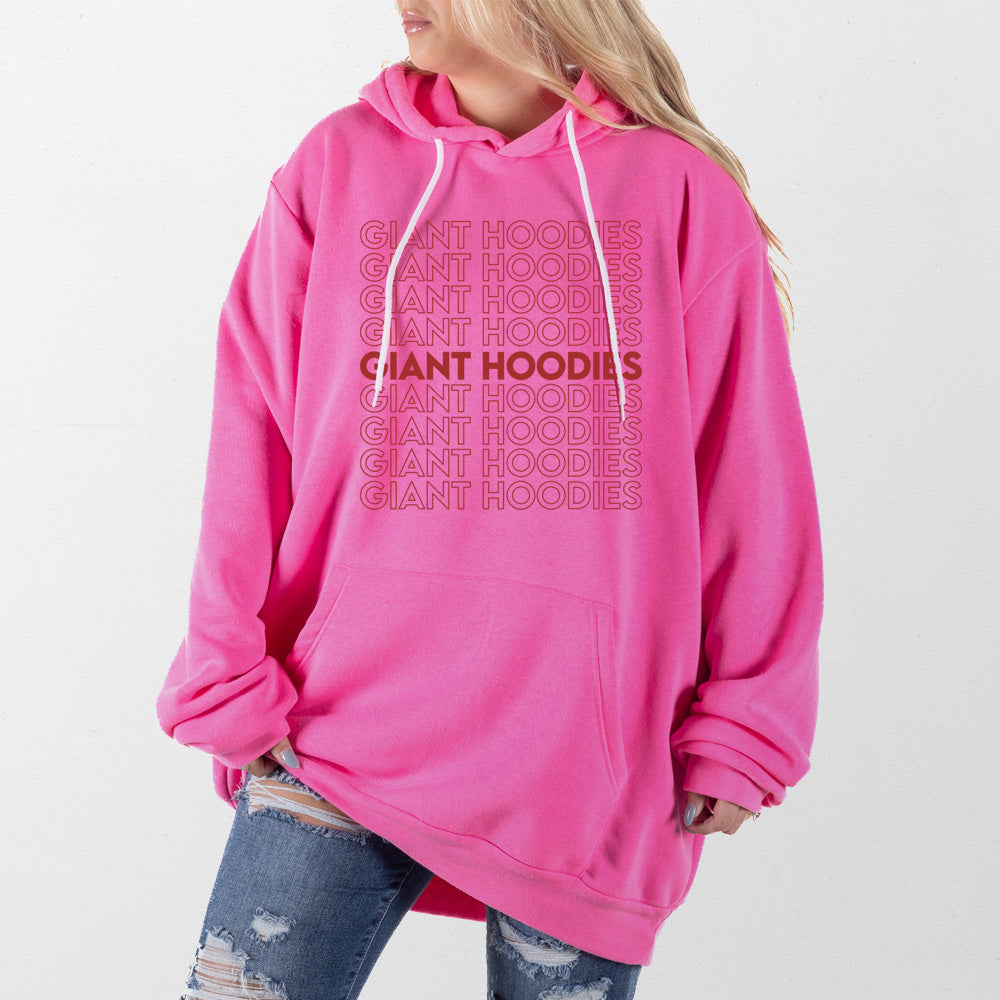 Hot Pink Thank You Bag Giant Hoodie