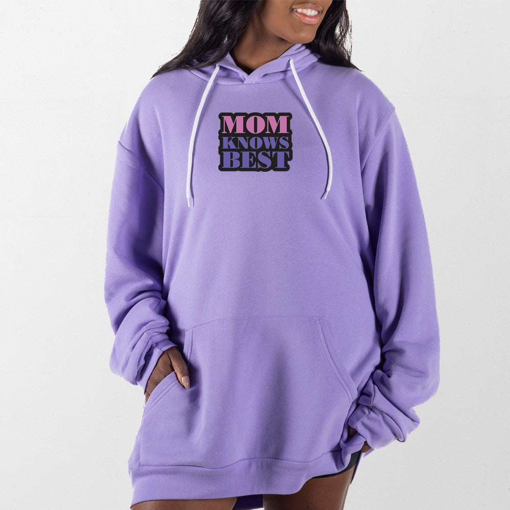 Lavender Mom Knows Best Giant Hoodie