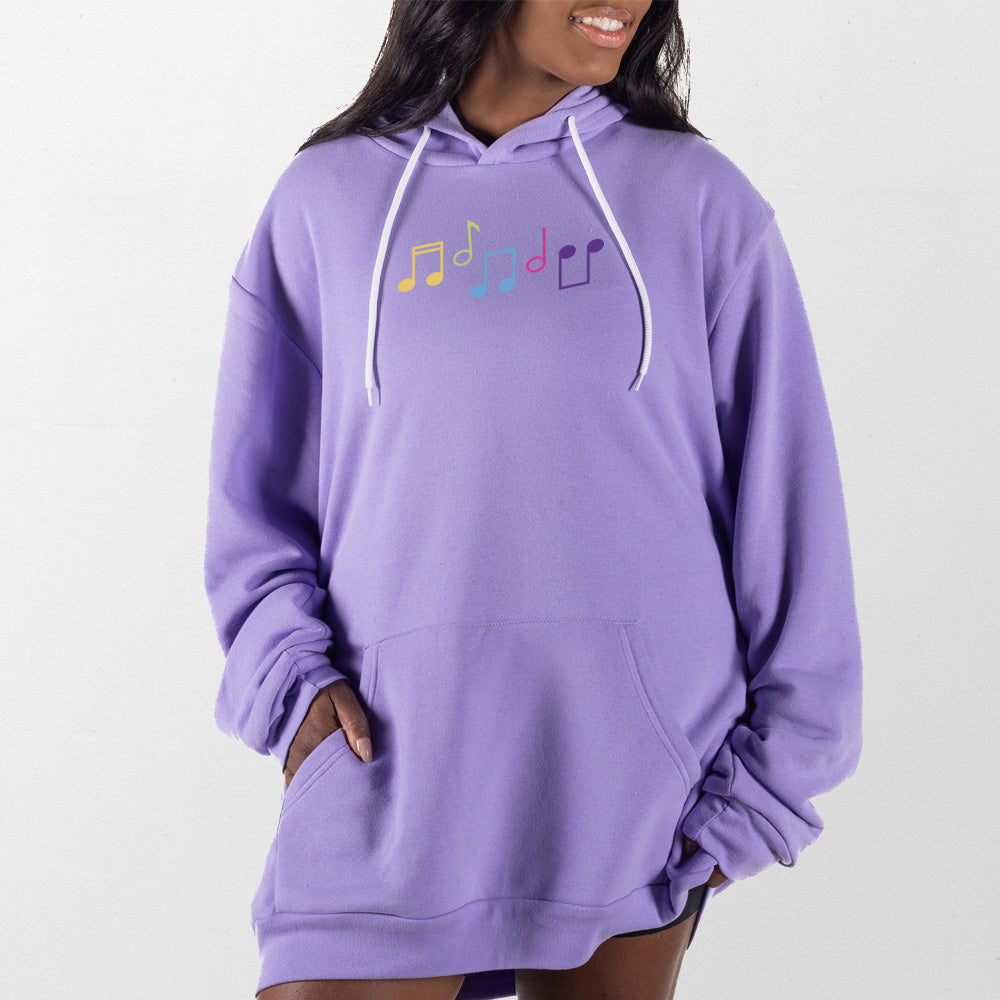 Lavender Music Notes Giant Hoodie