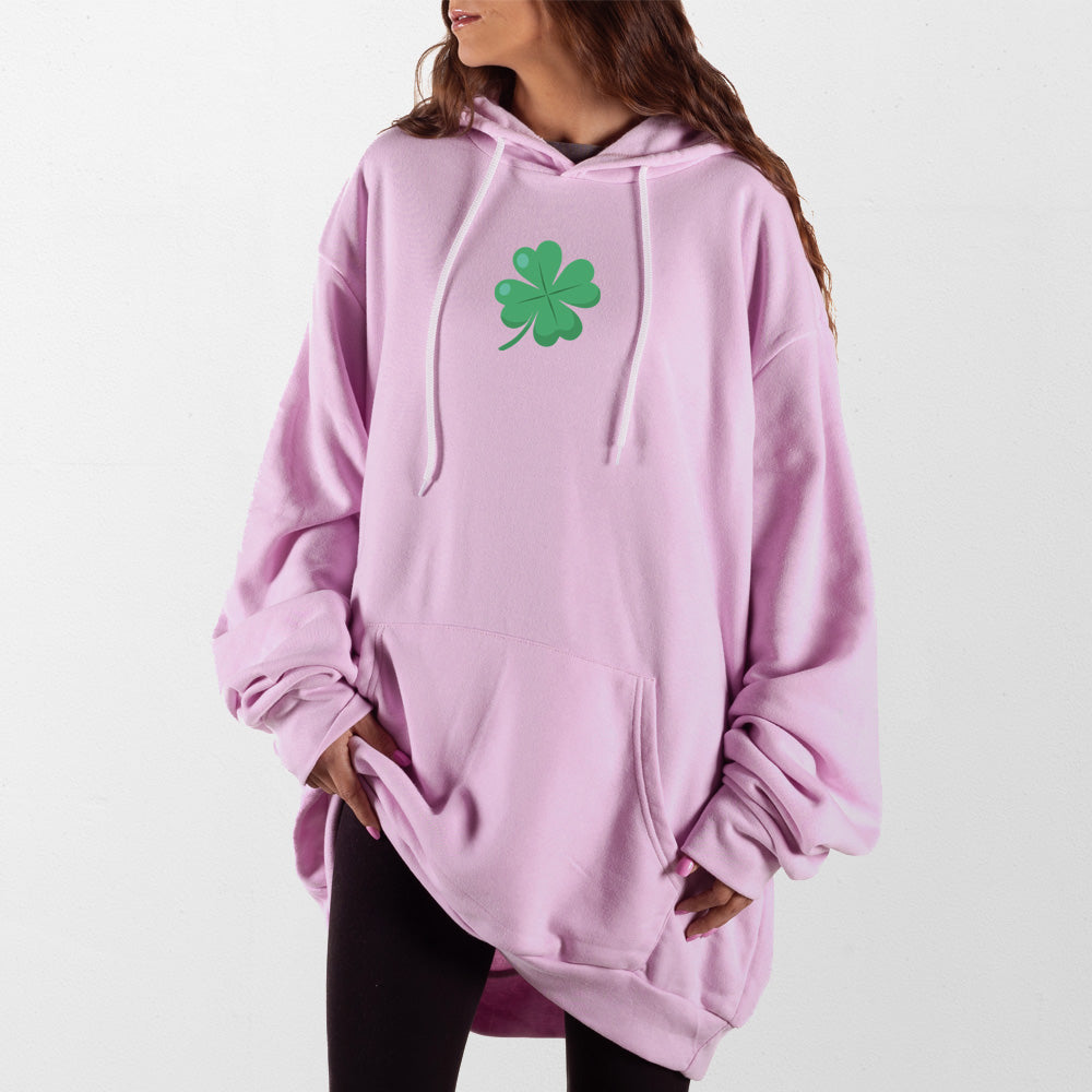 Light Pink 4 Leaf Clover Giant Hoodie