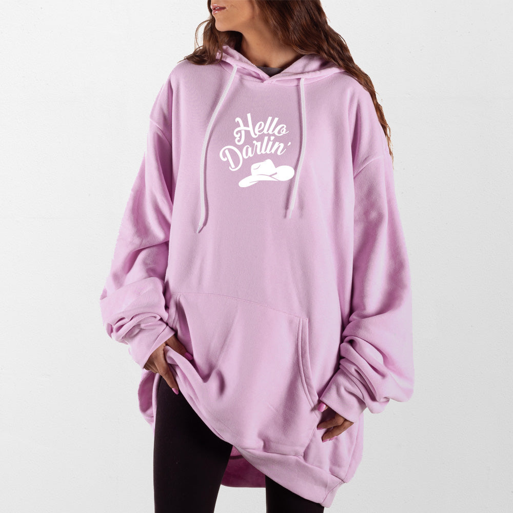 Light Pink Hello Darlin Giant Hoodie