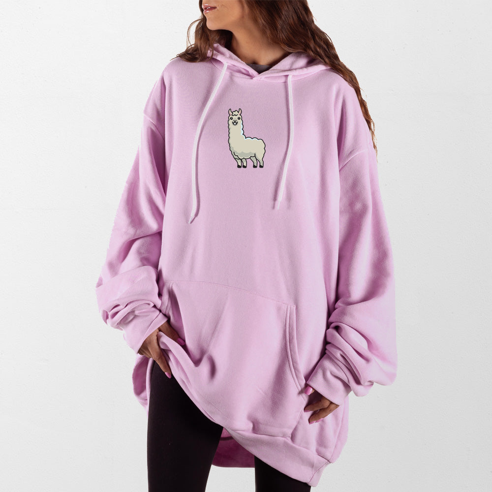 Light Pink Llama Giant Hoodie