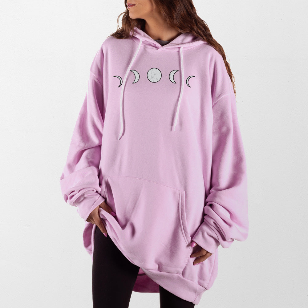 Light Pink Moon Phases Giant Hoodie