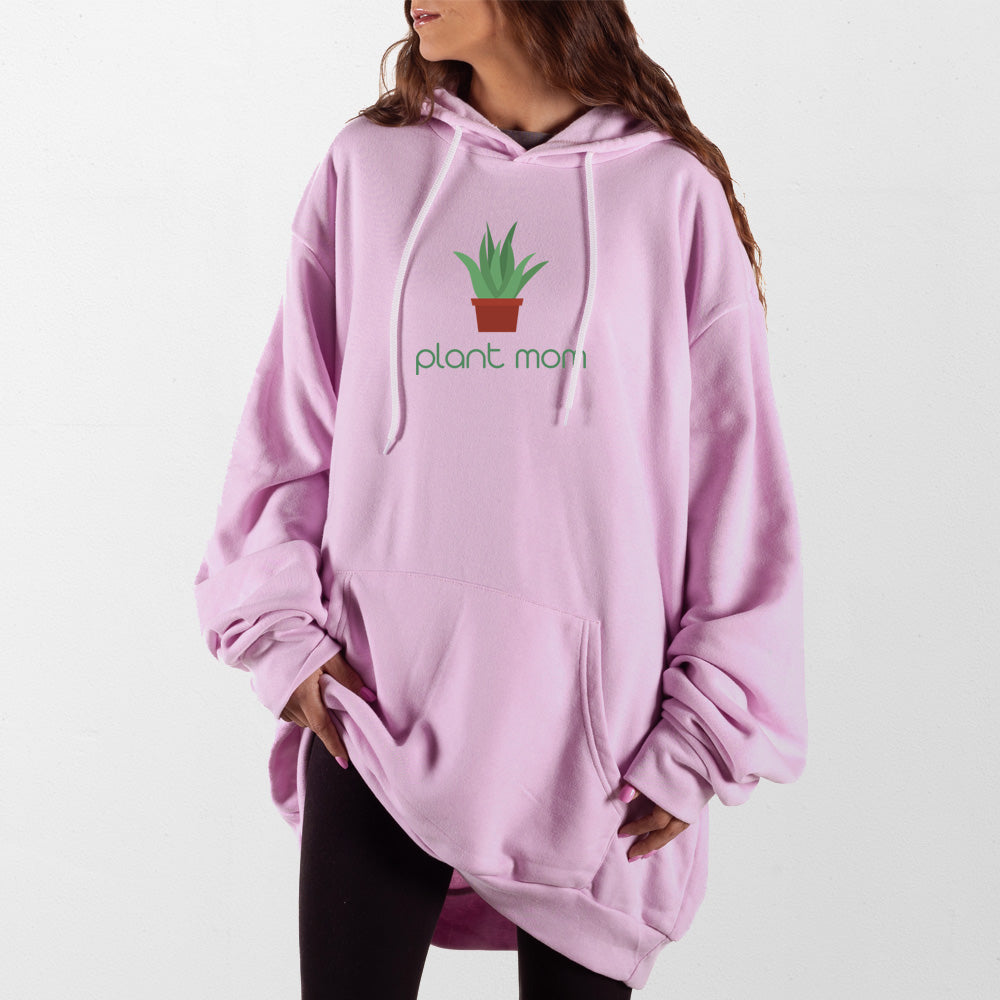 Light Pink Plant Mom Giant Hoodie