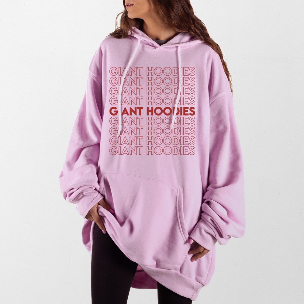 Light Pink Thank You Bag Giant Hoodie