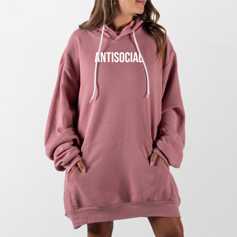 Mauve Antisocial Giant Hoodie