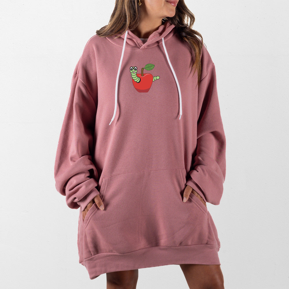 Mauve Apple Worm Giant Hoodie