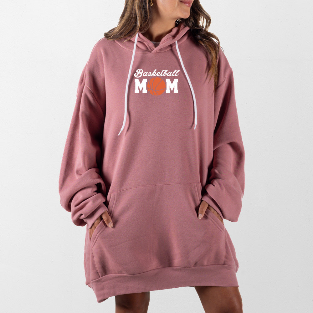 Mauve Basketball Mom Giant Hoodie