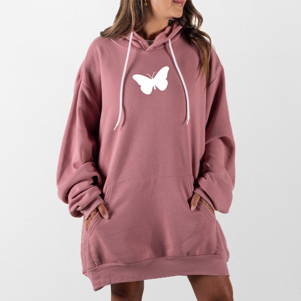 Mauve Butterfly Outline Giant Hoodie