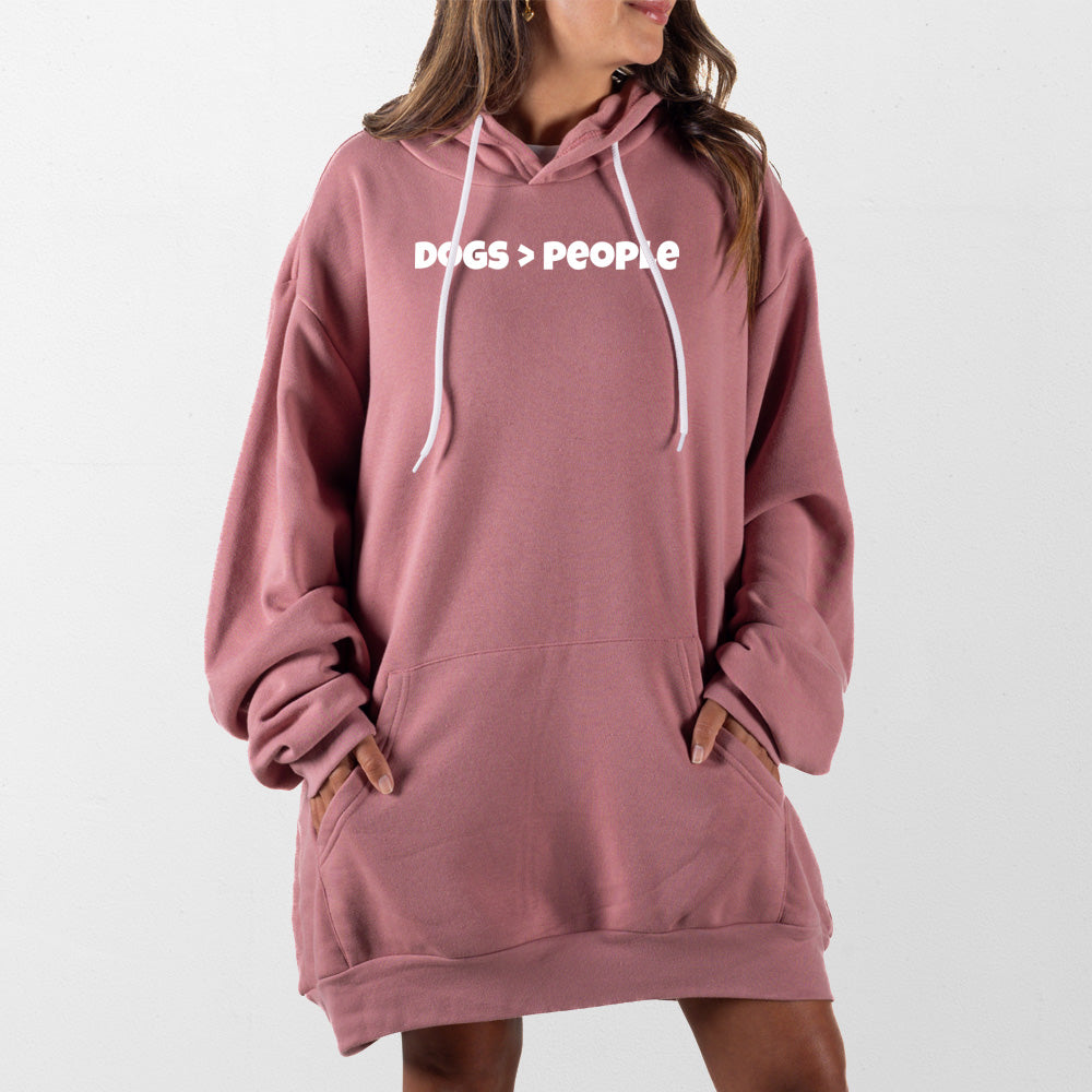 Mauve Dogs Over People Giant Hoodie