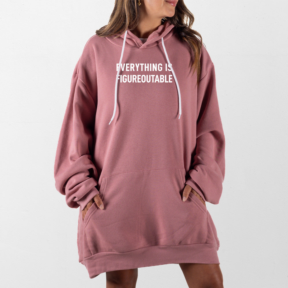 Mauve Everything is Figureoutable Giant Hoodie