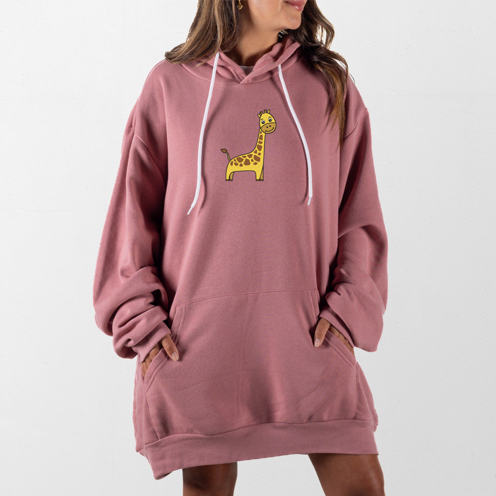 Mauve Giraffe Giant Hoodie