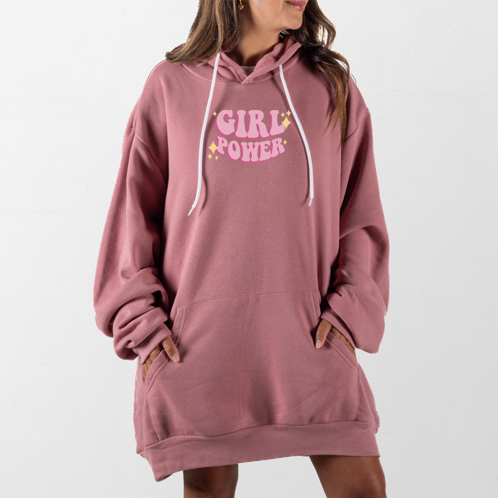 Mauve Girl Power Giant Hoodie