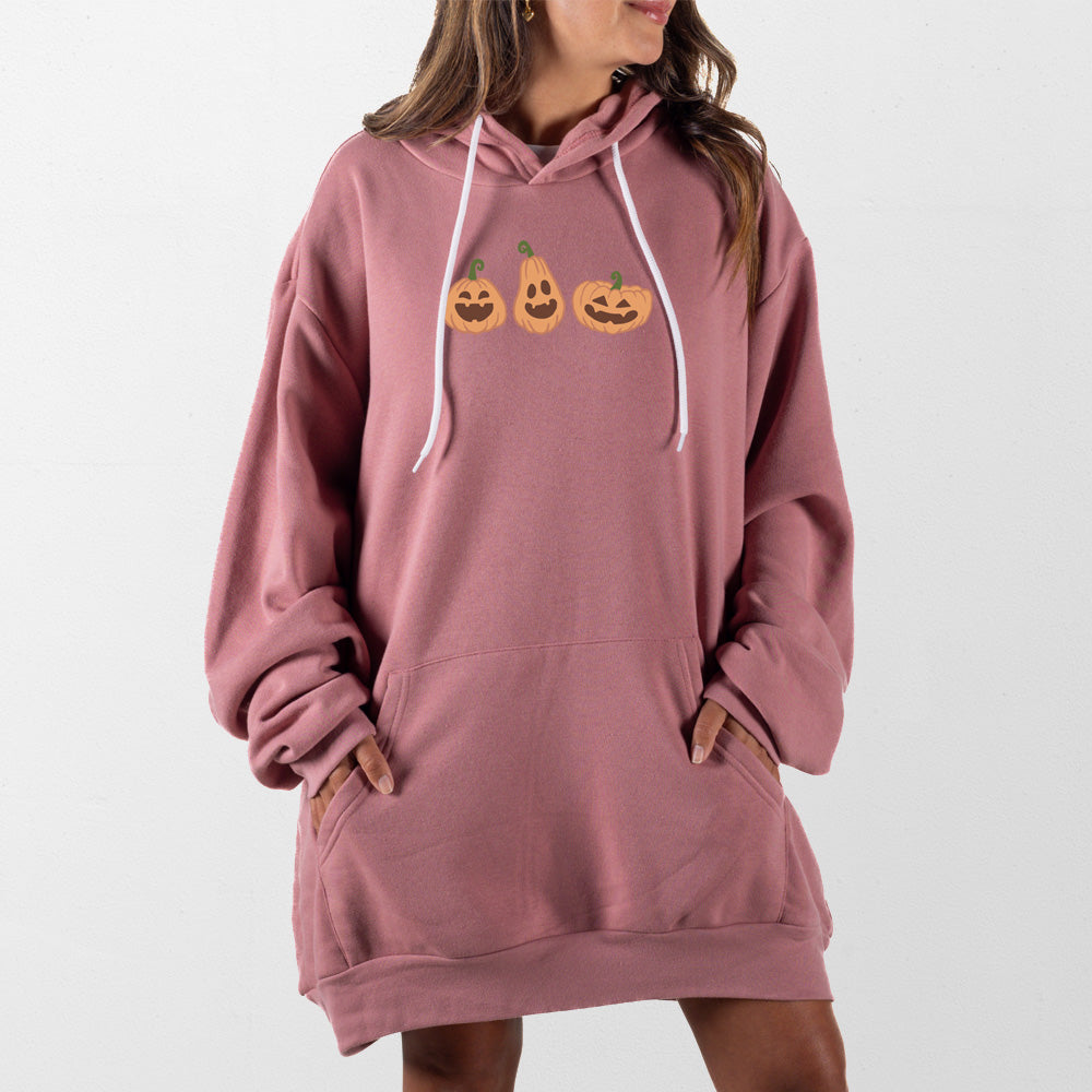 Mauve Jack O Lanterns Giant Hoodie