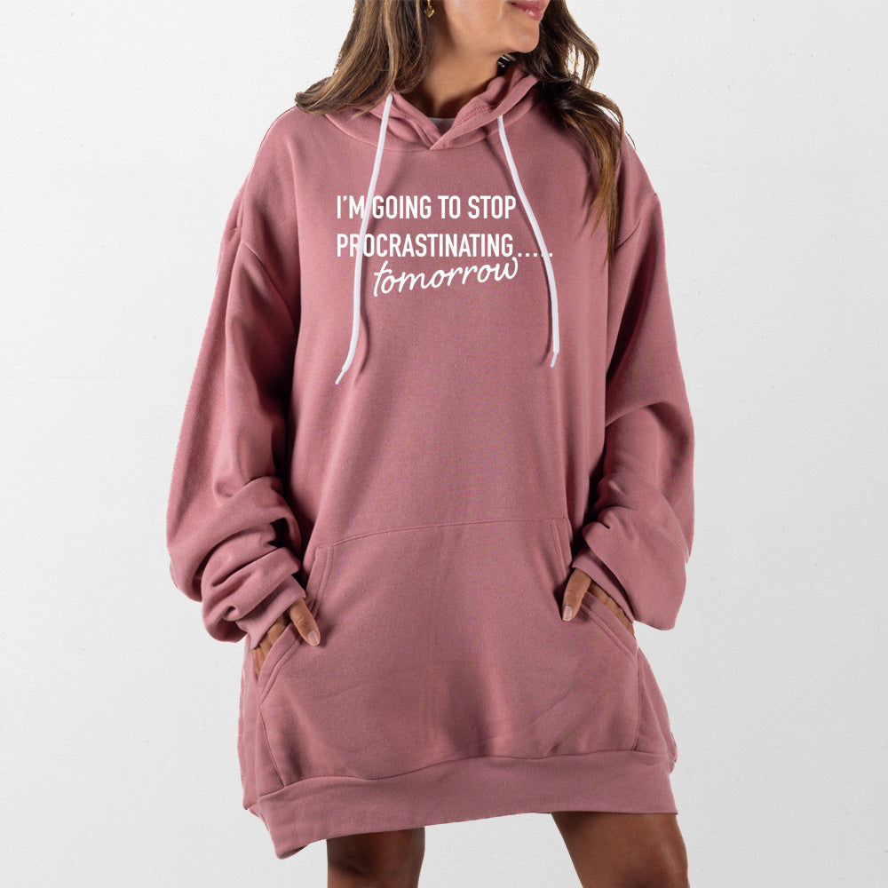 Mauve Procrastinate Giant Hoodie