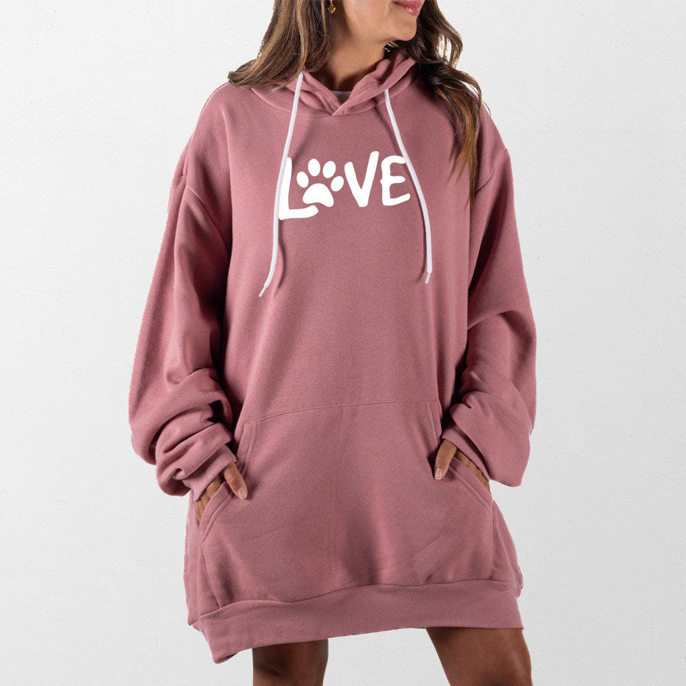 Mauve Puppy Love Giant Hoodie