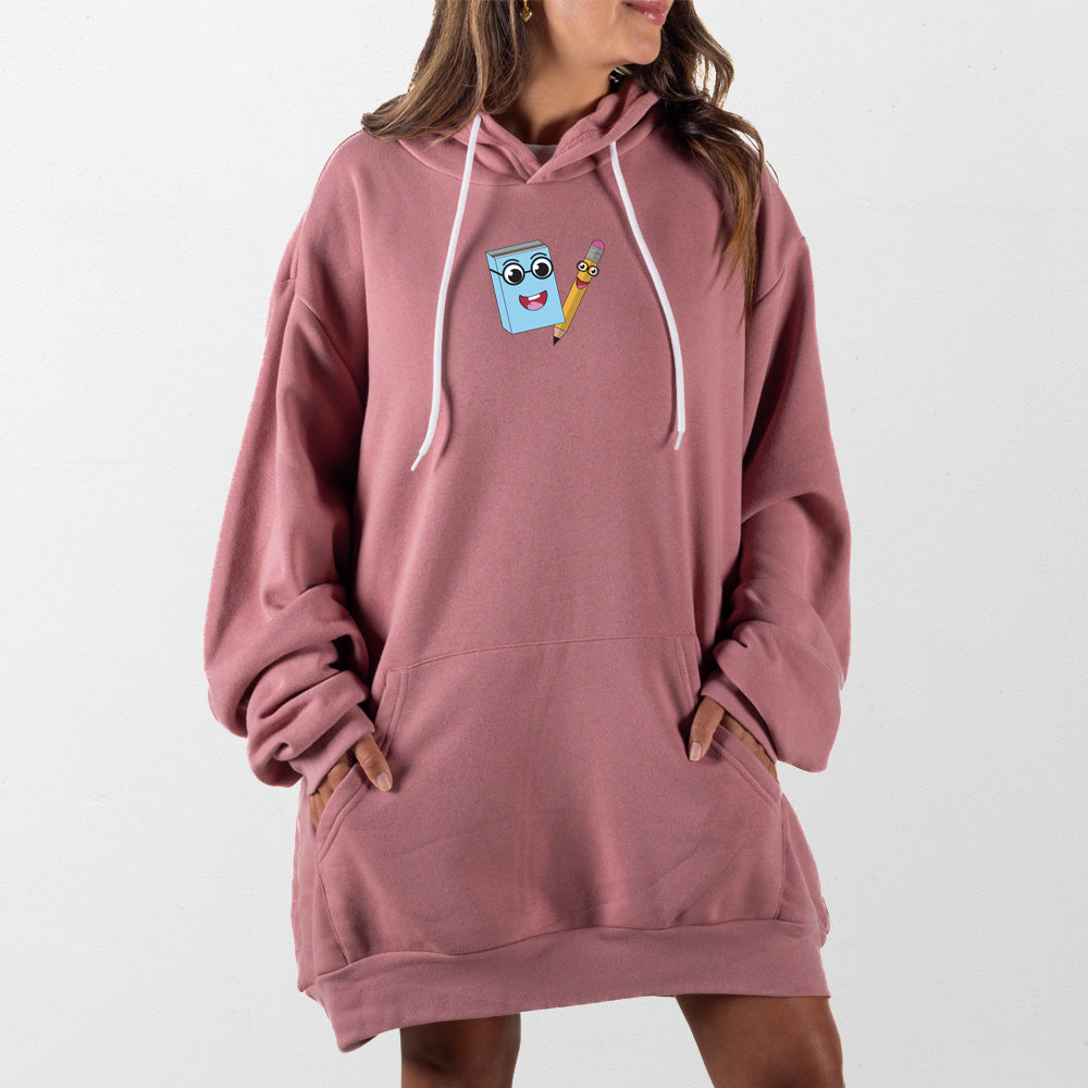 Mauve School Supplies Giant Hoodie