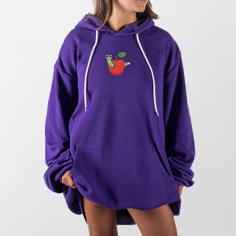 Purple Apple Worm Giant Hoodie