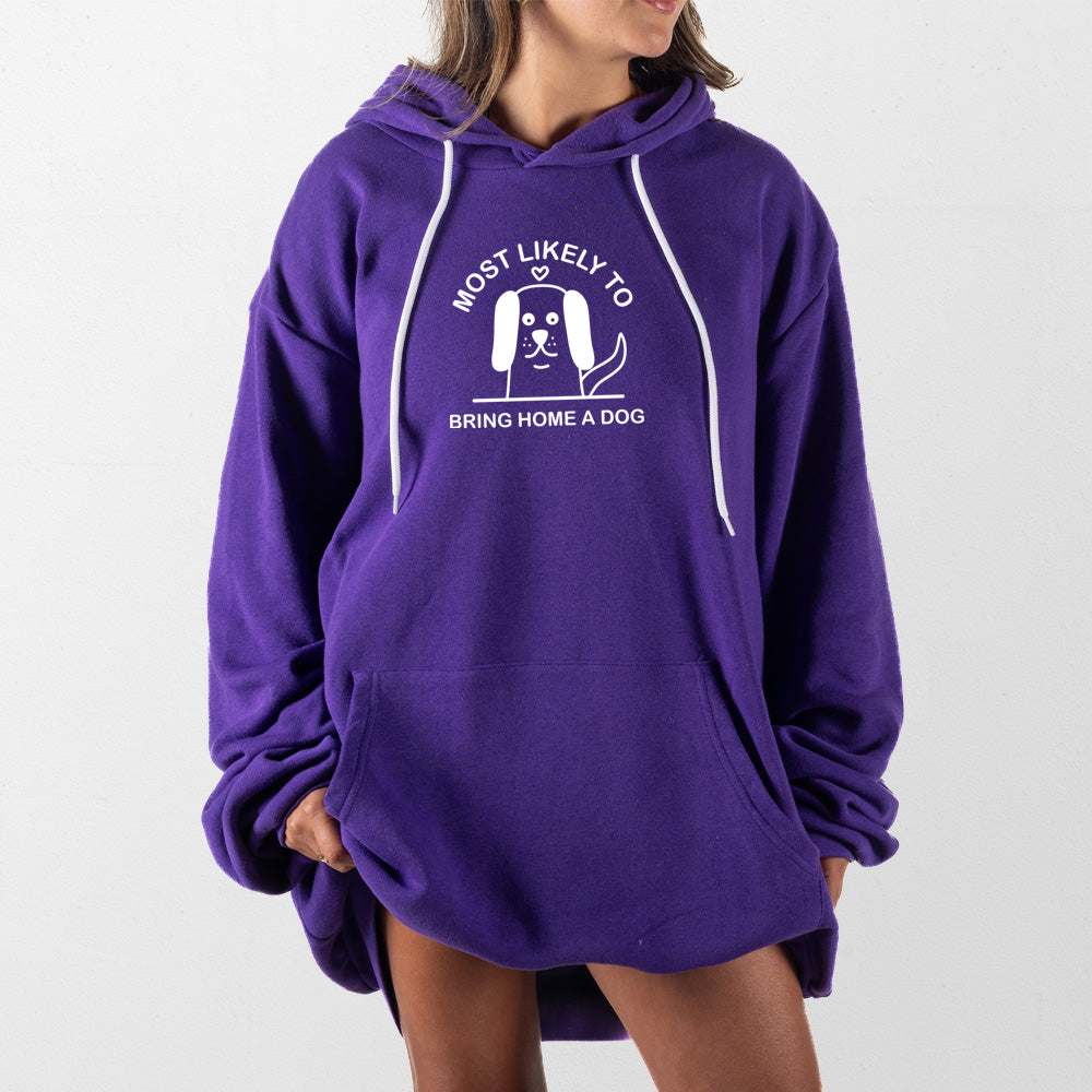 Purple Bring Home a Dog Giant Hoodie