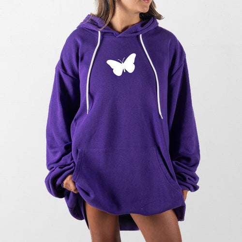 Purple Butterfly Outline Giant Hoodie