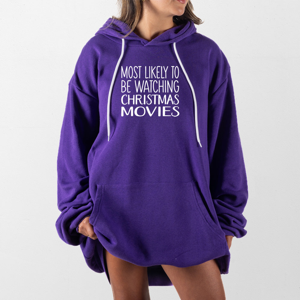 Purple Christmas Movies Giant Hoodie