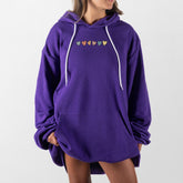 Purple Cute Hearts Giant Hoodie