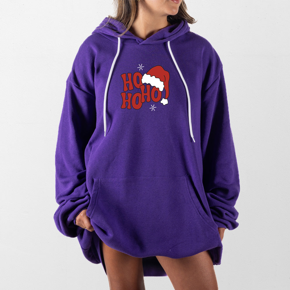 Purple Hohoho Outline Giant Hoodie