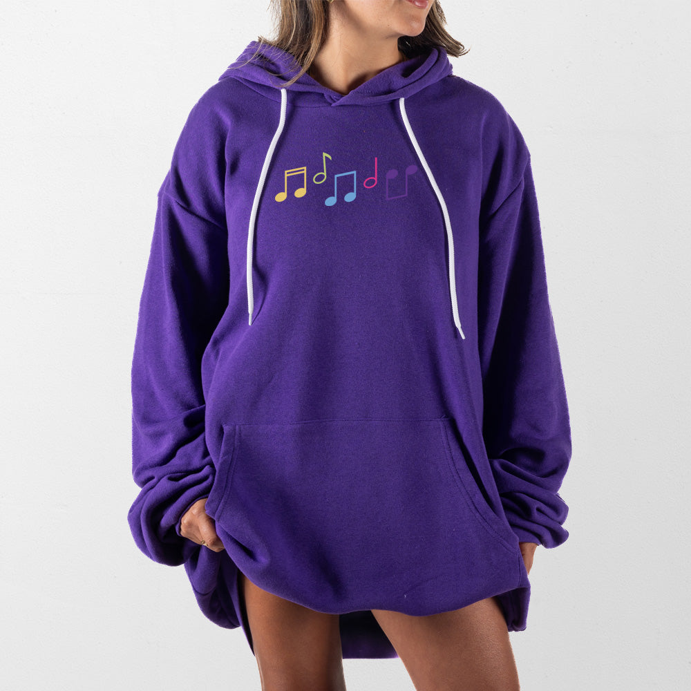 Purple Music Notes Giant Hoodie