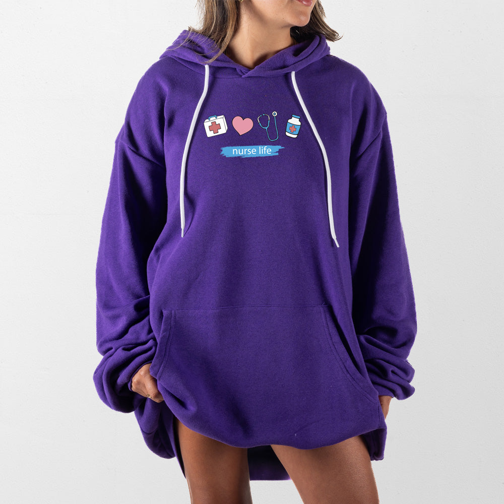 Purple Nurse Life Giant Hoodie