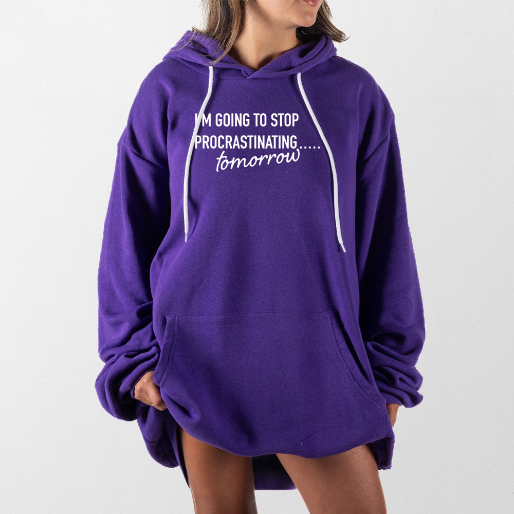 Purple Procrastinate Giant Hoodie