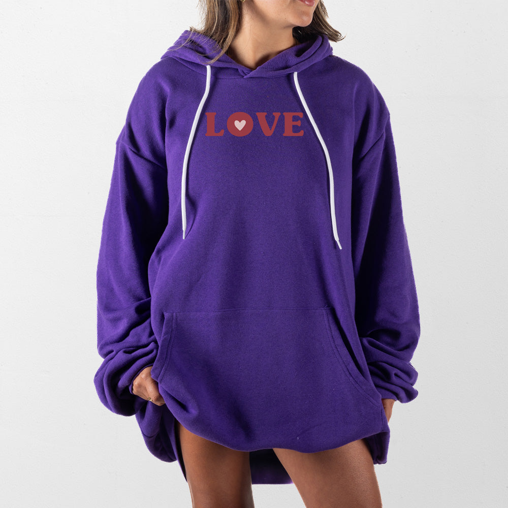 Purple Red Love Giant Hoodie