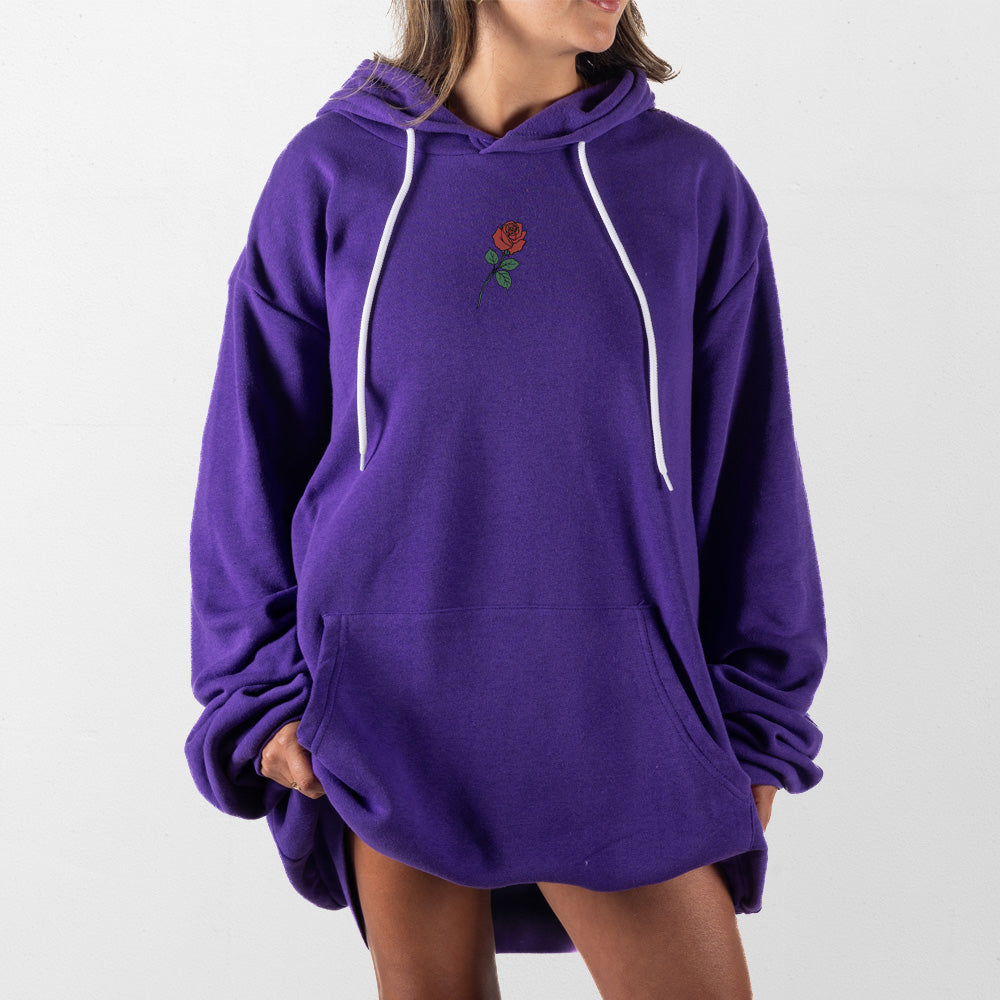 Purple Red Rose Giant Hoodie