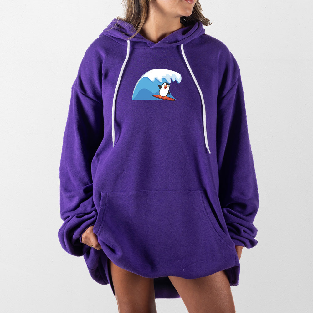 Purple Surf Penguin Giant Hoodie