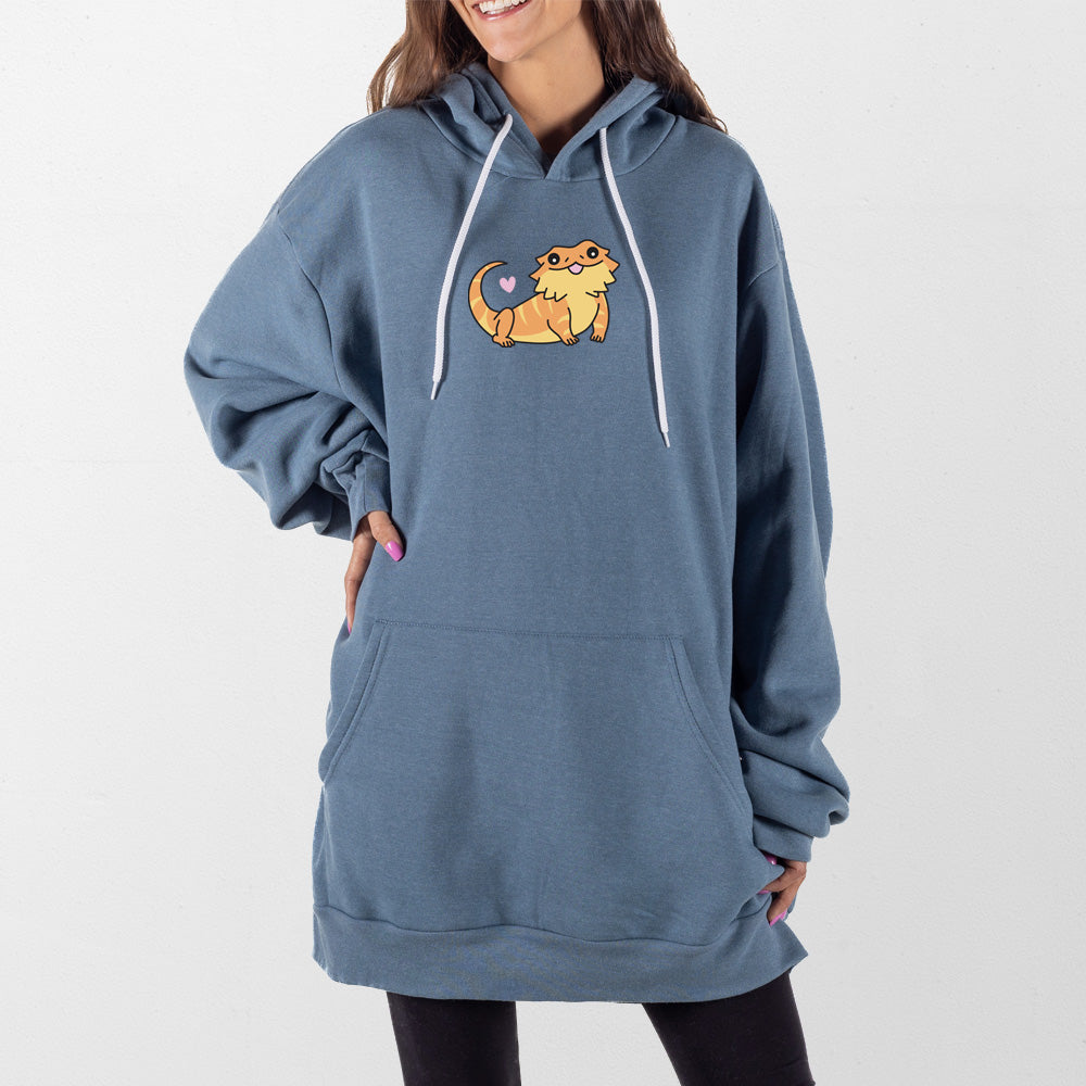 Slate Blue Bearded Dragon Giant Hoodie