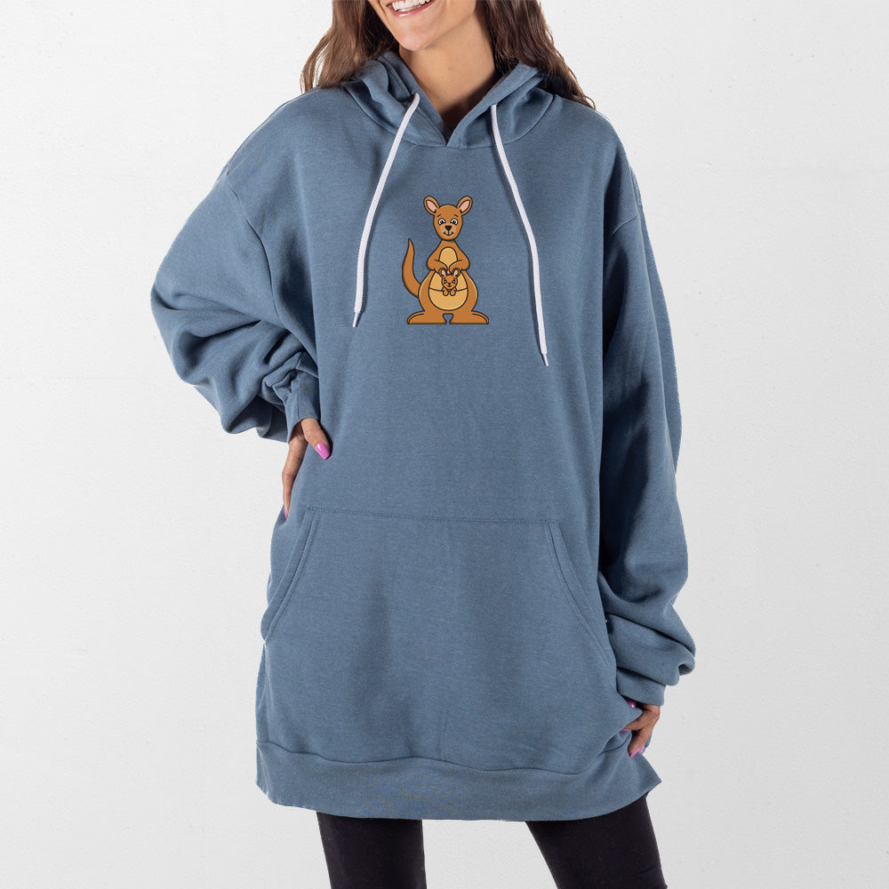 Slate Blue Kangaroo Giant Hoodie