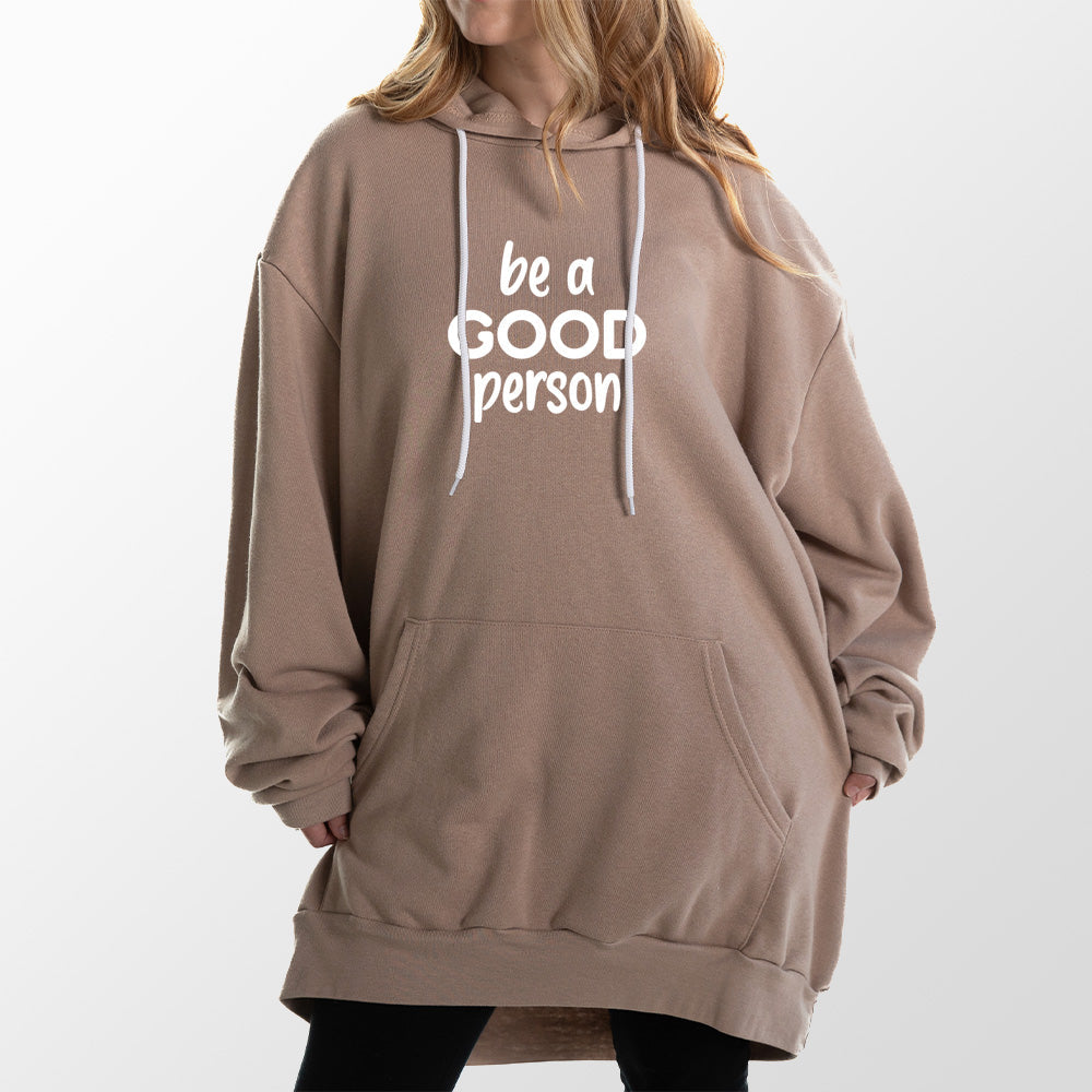 Heather Red Be A Good Person Giant Hoodie