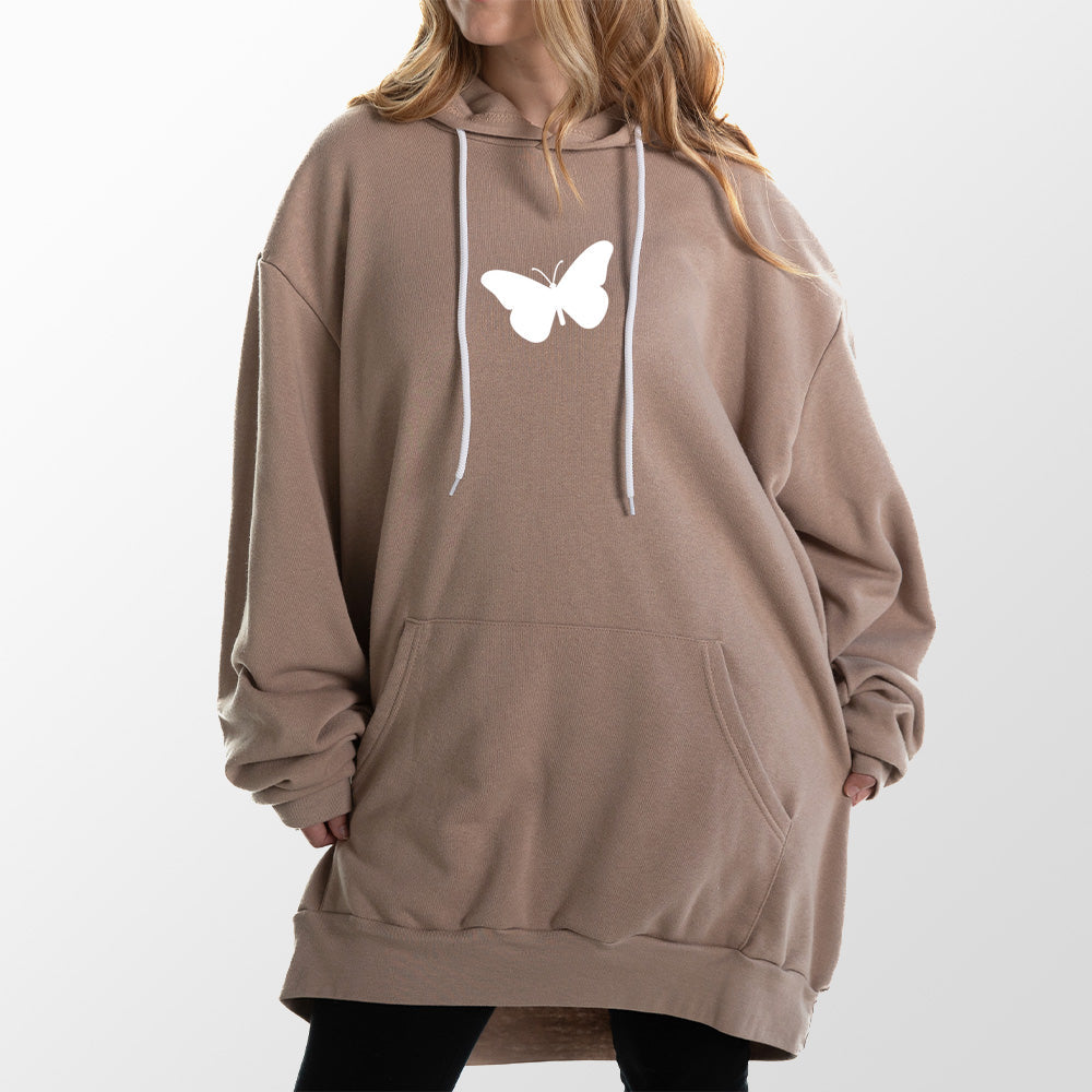 Dark Gray Butterfly Giant Hoodie