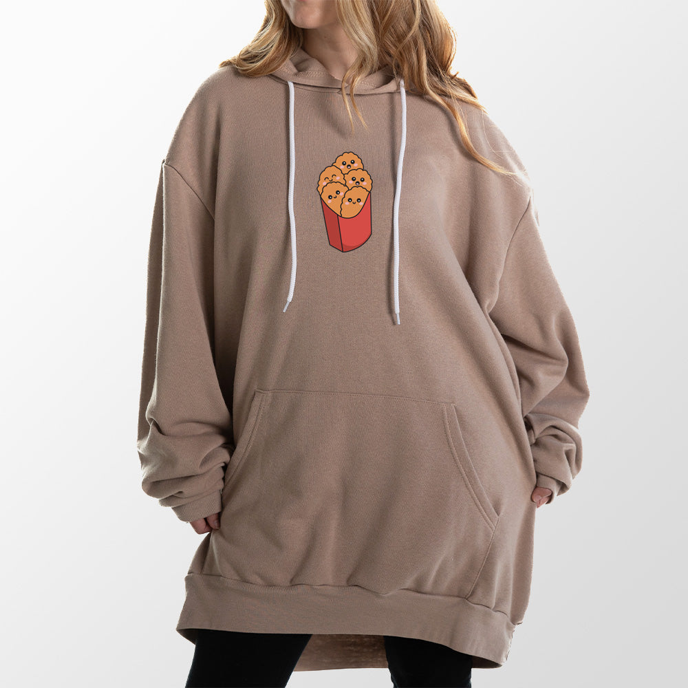 Dark Gray Chicken Nuggets Giant Hoodie