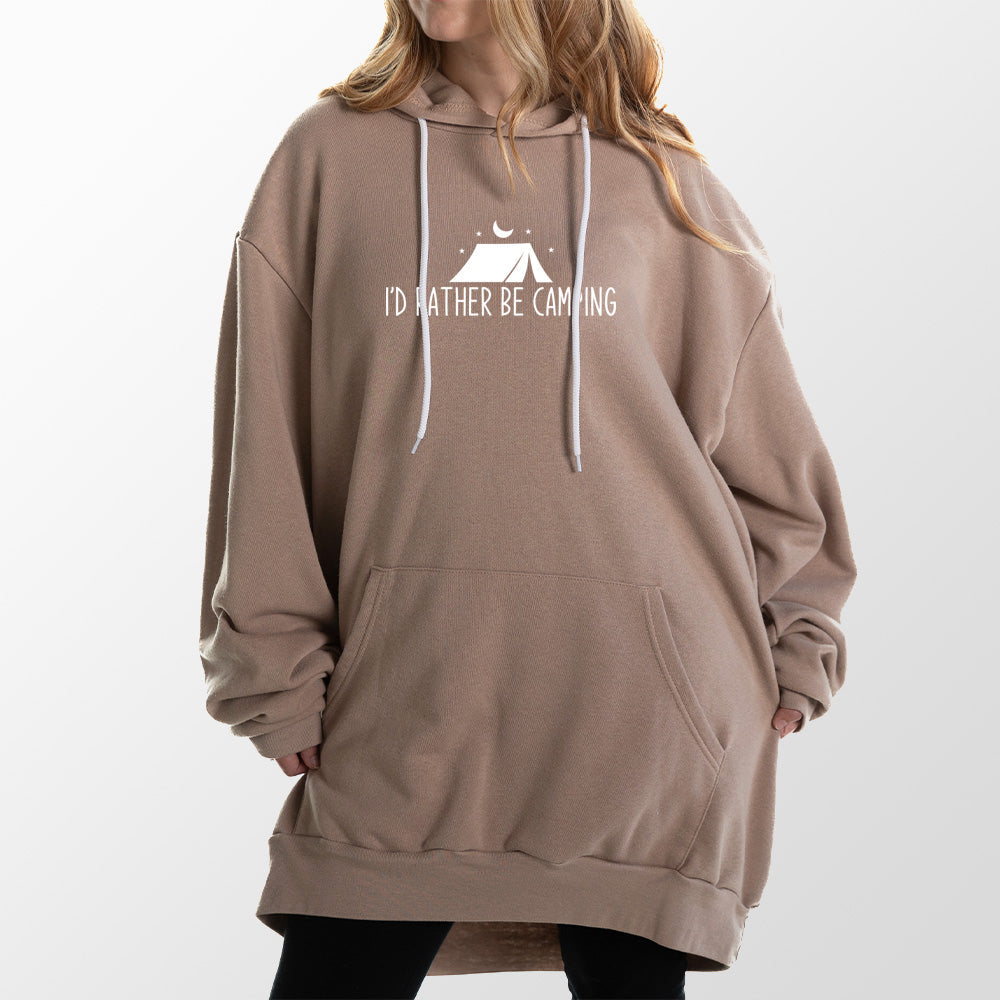 Heather Forest Id Rather Be Camping Giant Hoodie