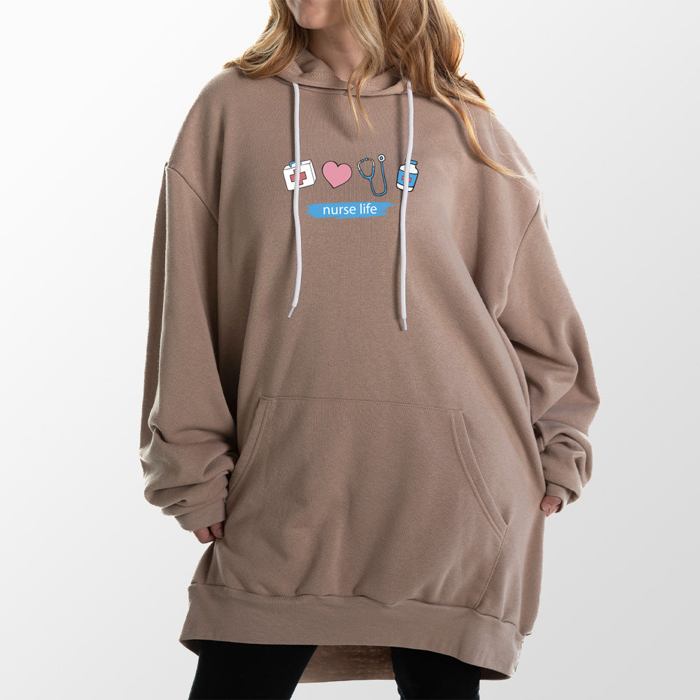 Teal Nurse Life Giant Hoodie