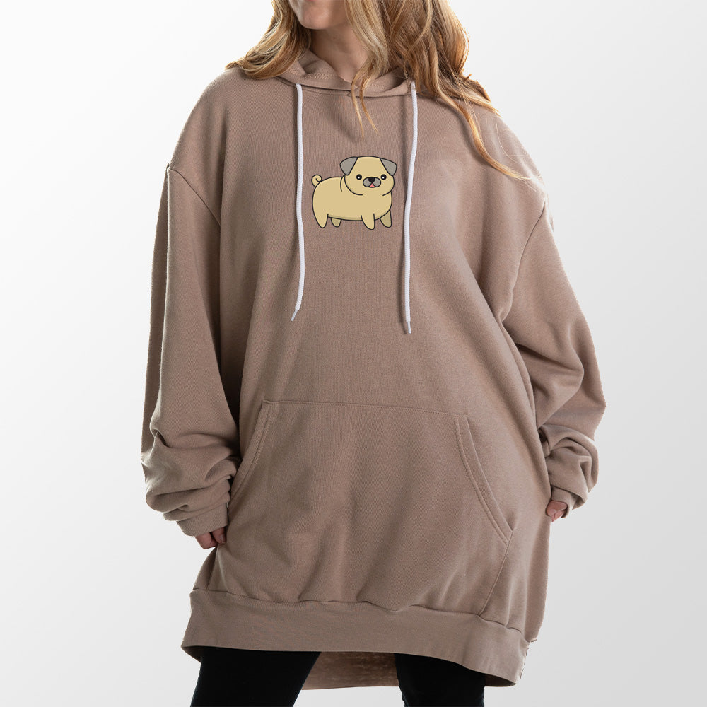 Tan Pug Giant Hoodie