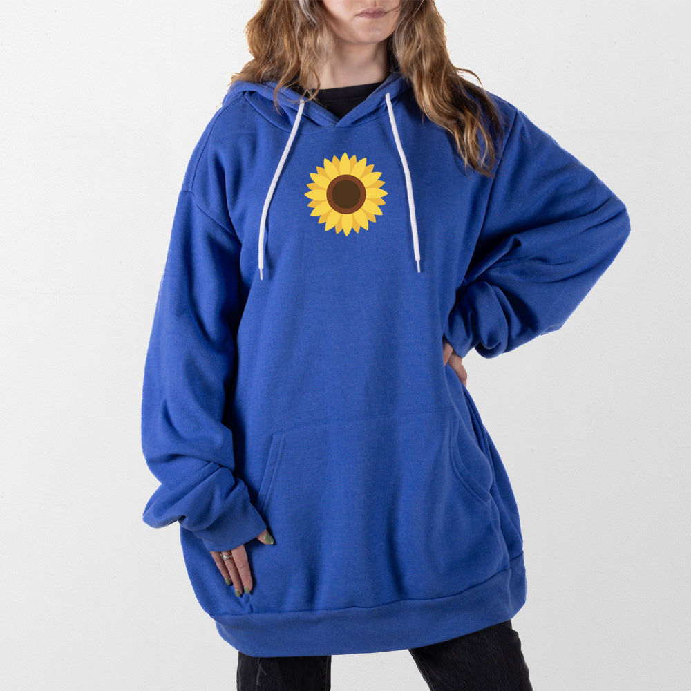 Blue sunflower hoodie sale