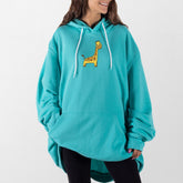 Teal Giraffe Giant Hoodie