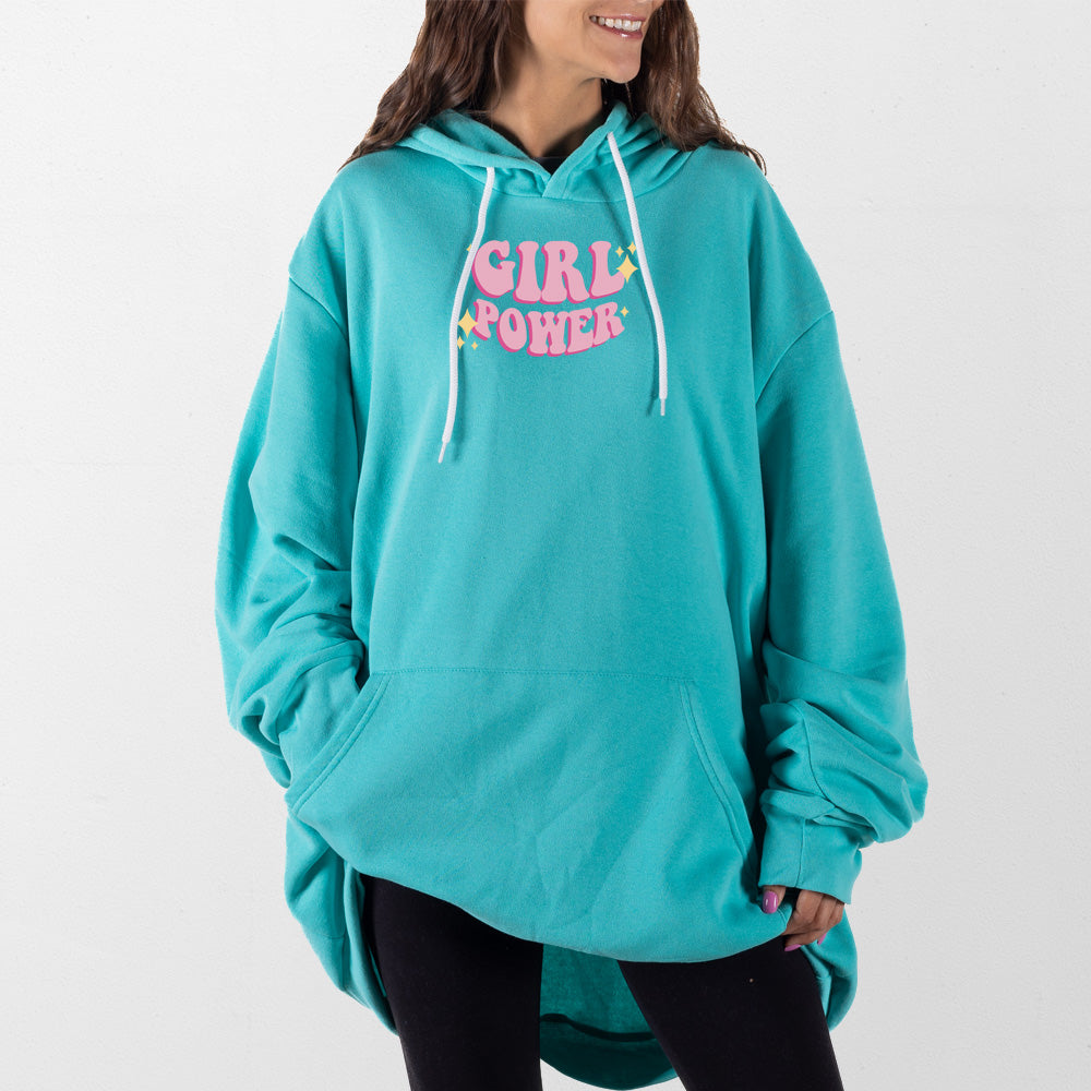 Teal Girl Power Giant Hoodie