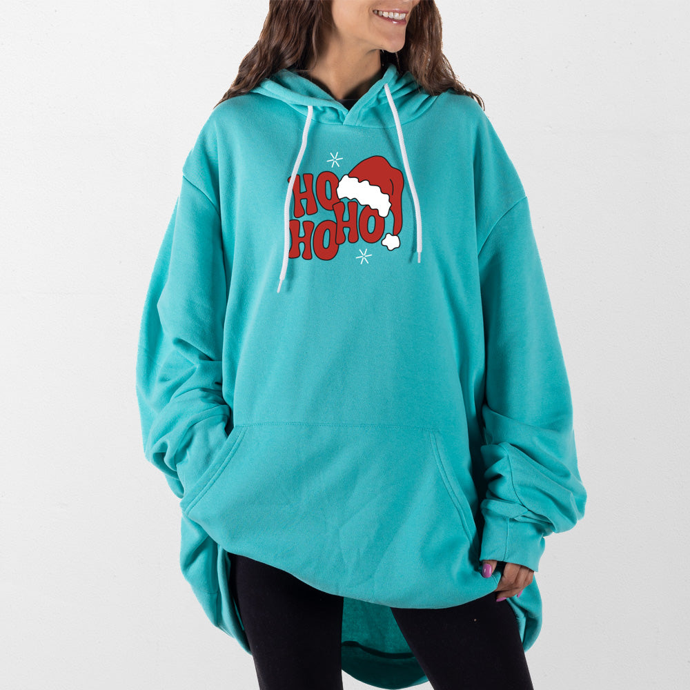 Teal Hohoho Outline Giant Hoodie