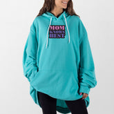 Teal Mom Knows Best Giant Hoodie