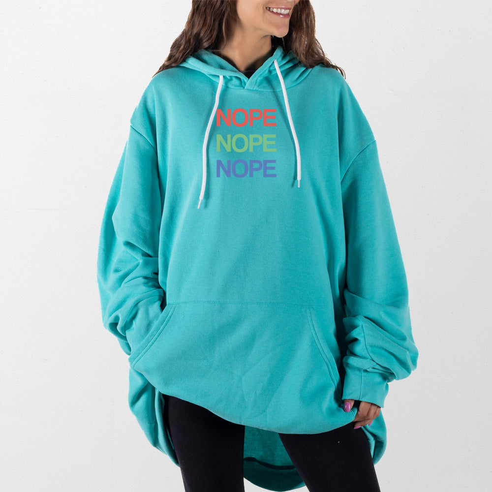 Teal Nope Giant Hoodie