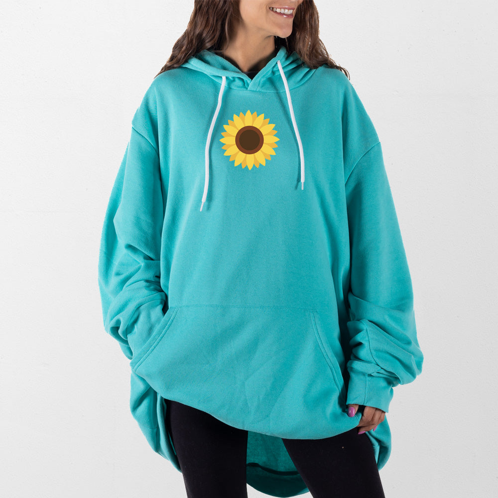 Teal Sunflower Giant Hoodie